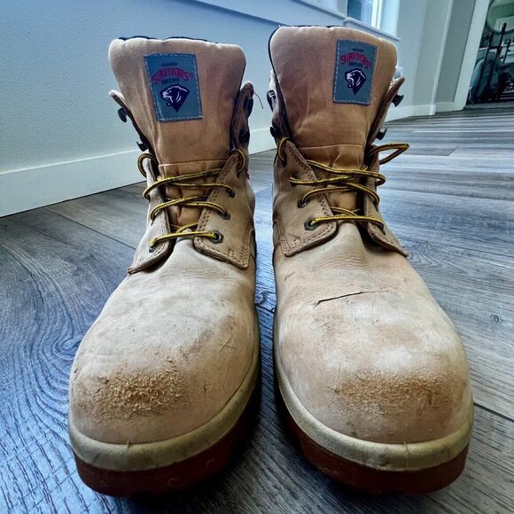 Herman Survivors Leather Steel Toe Work Boots Utility Waterproof Construction - Picture 6 of 12